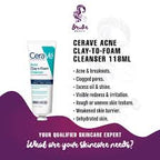 CeraVe Acne Foaming Cream Cleanser, 4% Benzoyl Peroxide Face Wash