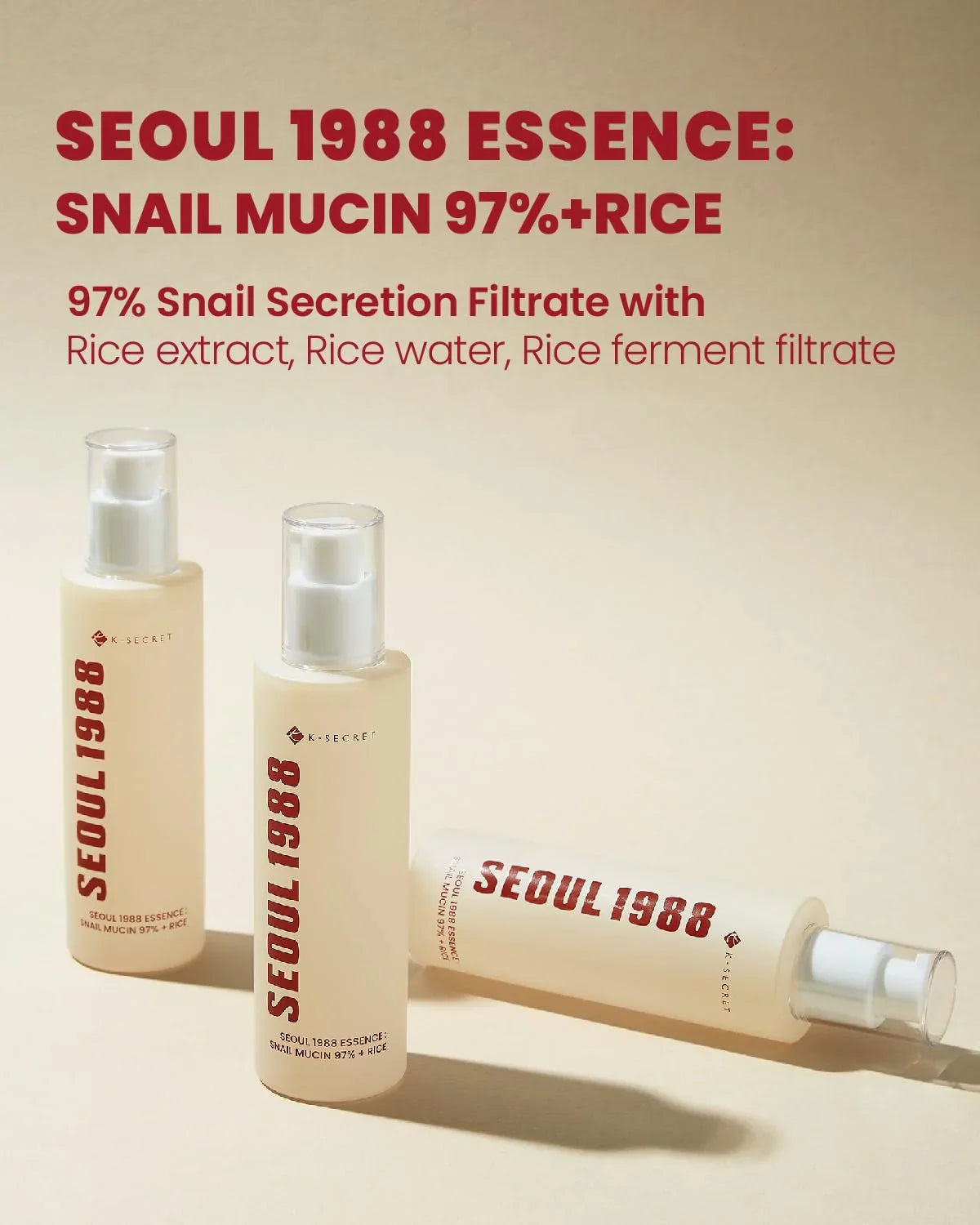 K-SECRET SEOUL 1988 Cream : Snail Mucin 93% + Rice