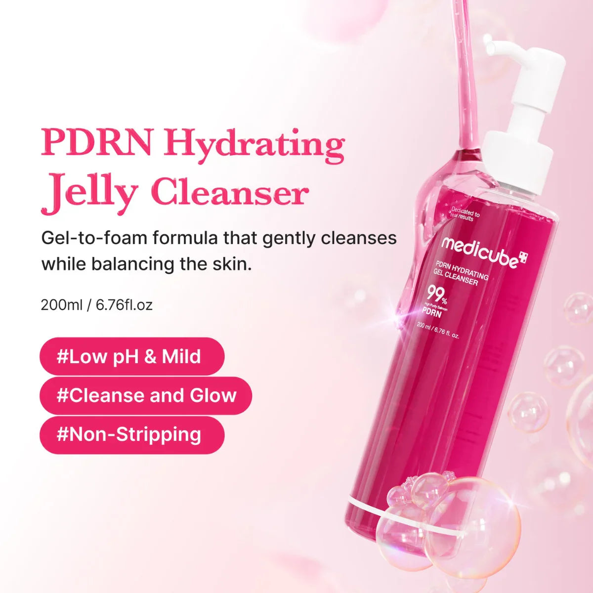 Medicube PDRN Pink Gel Cleanser |  200ml