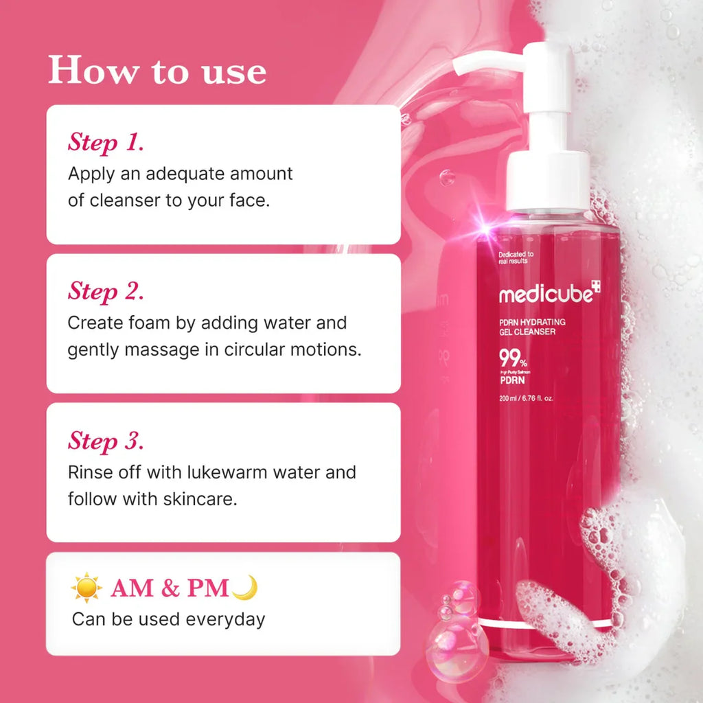 Medicube PDRN Pink Gel Cleanser |  200ml