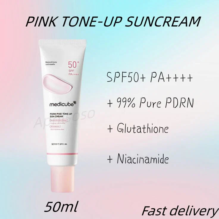 Medicube PDRN Pink Tone Up Sun Cream SPF50+ PA++++ 50ml - image 3