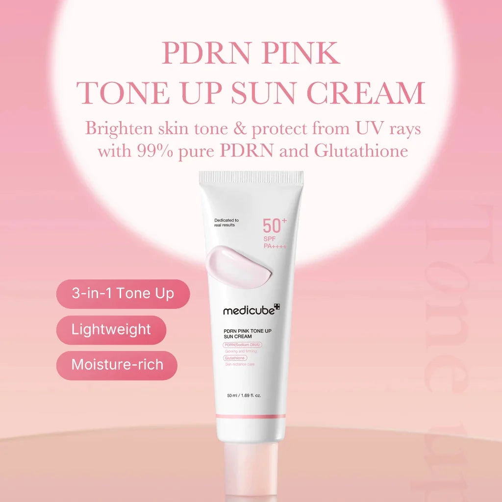 Medicube PDRN Pink Tone Up Sun Cream SPF50+ PA++++ 50ml - image 4