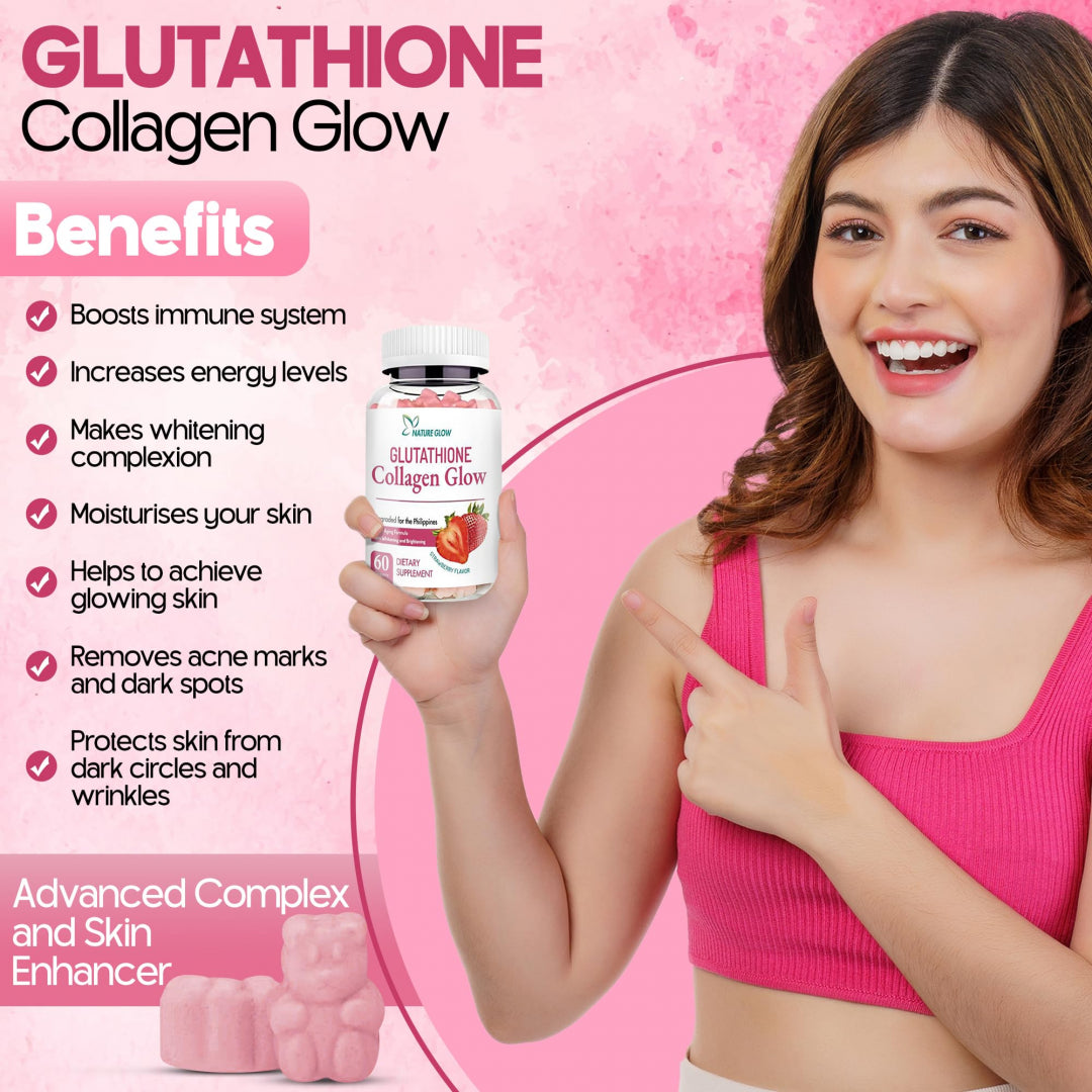 Nature Glow Glutathione Collagen Gummies – 60 Gummies - image 4
