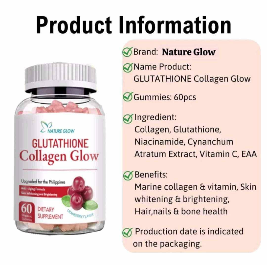 Nature Glow Glutathione Collagen Gummies – 60 Gummies - image 6