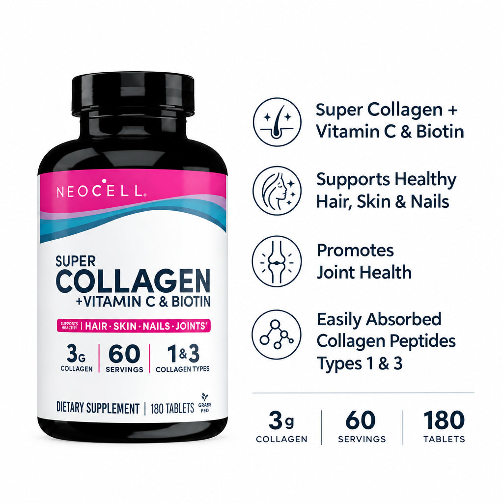 NeoCell Super Collagen + Vitamin C & Biotin 180 Tablets - image 3