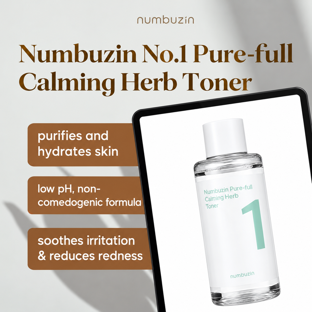 Numbuzin No.1 Pure-Full Calming Herb Toner 100ml
