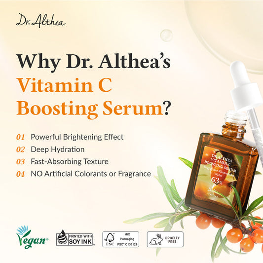 Dr. Althea Vitamin C Boosting Serum – 63% Hippophae Rhamnoides Water | Vegan Formula