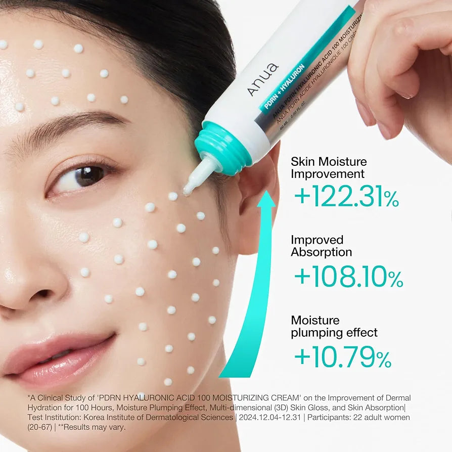 ANUA PDRN Hyaluronic Acid 100 Moisturizing Cream.