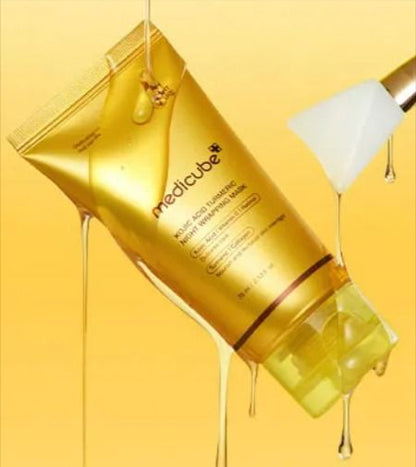 Medicube Kojic acid & Turmeric Collagen Overnight Wrapping Mask – Peel‑Off Brightening & Firming