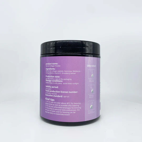 مسحوق الكولاجين البحري من دوزي مع البيوتين وفيتامين سي والميلاتونين (حجم 258 جرام)