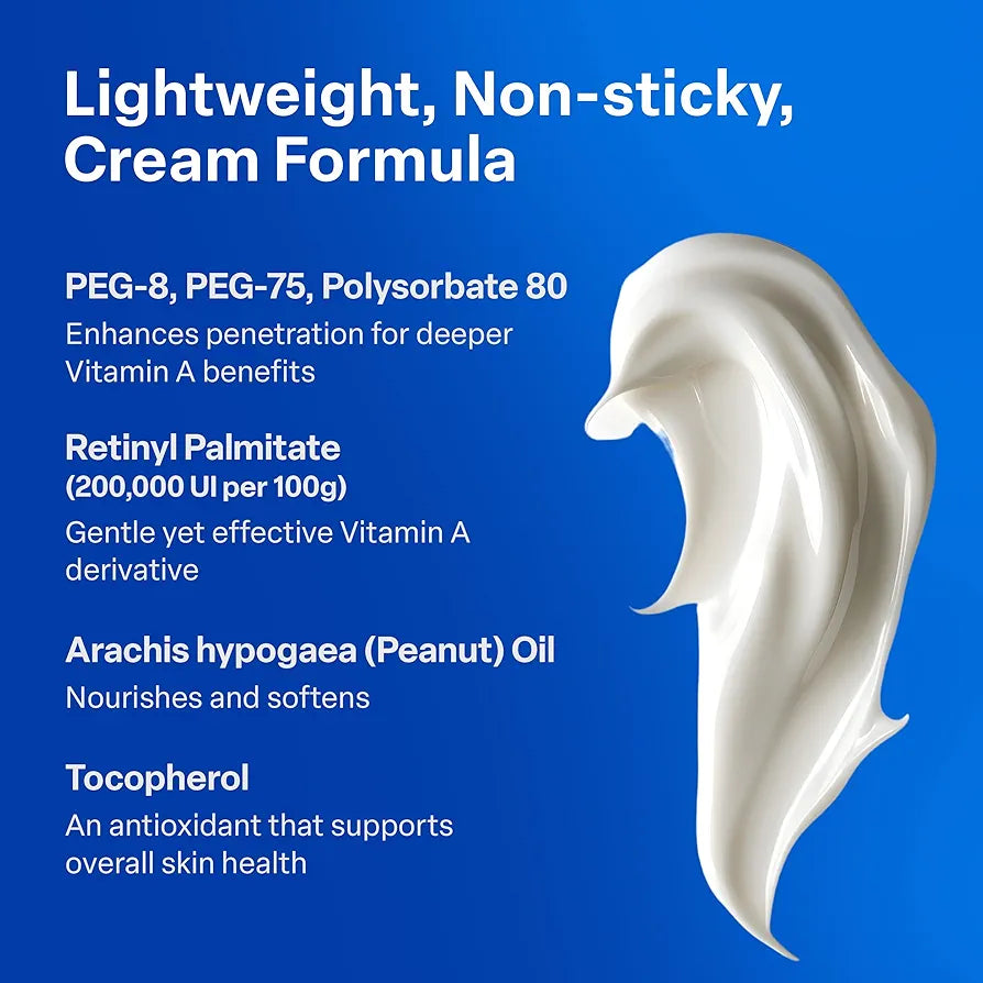 French Pharmacy Vitamin A (Retinoids) Lightweight Face Cream for Anti-Aging, Reduce Wrinkles - 50g Cream