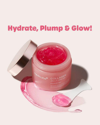 Medicube Collagen Jelly Cream – Glass Glow Hydrating Gel with Niacinamide & Hydrolyzed Collagen. 100ml