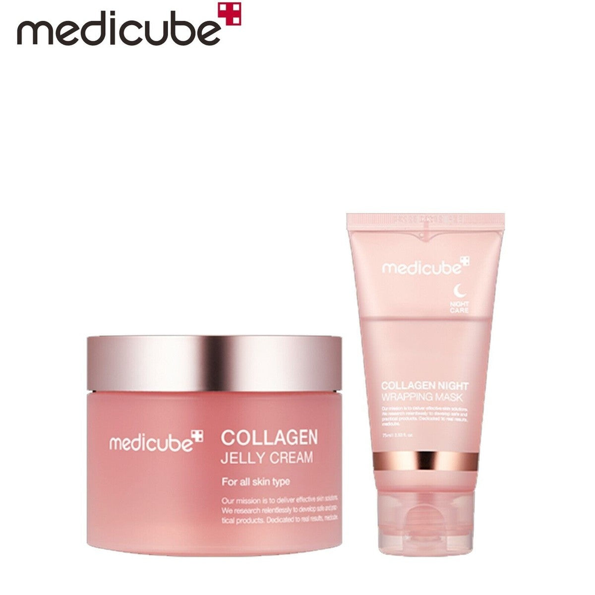 MEDICUBE Hydrolyzed Collagen Jelly Cream & Night Wrapping mask Set K-Beauty