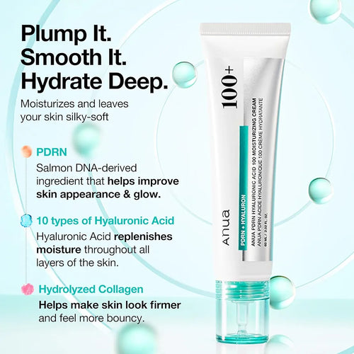 ANUA PDRN Hyaluronic Acid 100 Moisturizing Cream.
