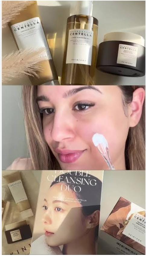 Centella face cleanser Trio. Centella Double Cleansing Duo + Probio Cica Enrich Cream