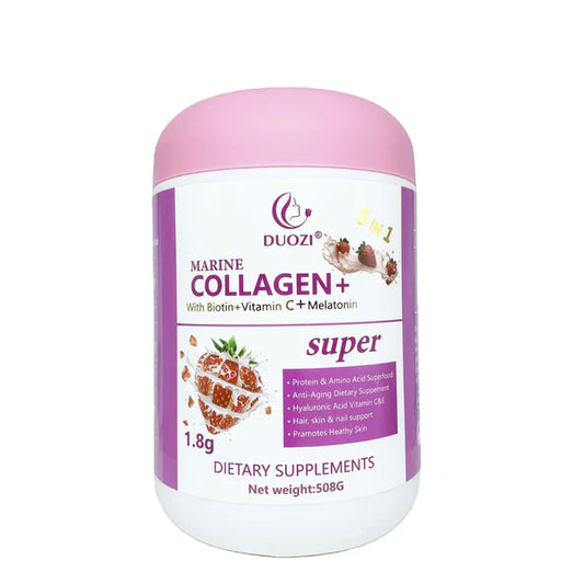 DUOZI Marine Collagen+ 5in1 (مع البيوتين + فيتامين C + الميلاتونين) [مكمل غذائي] 508 جم