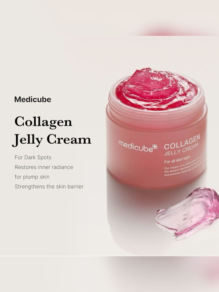 Medicube Collagen Jelly Cream – Glass Glow Hydrating Gel with Niacinamide & Hydrolyzed Collagen. 100ml