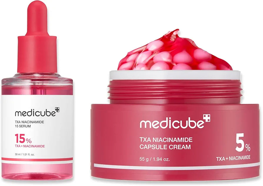 Medicube TXA Glow & Care Duo | TXA + Niacinamide Serum & Capsule Cream