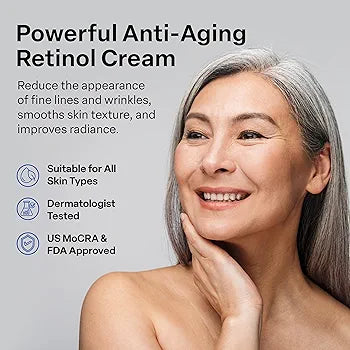 French Pharmacy Vitamin A (Retinoids) Lightweight Face Cream for Anti-Aging, Reduce Wrinkles - 50g Cream