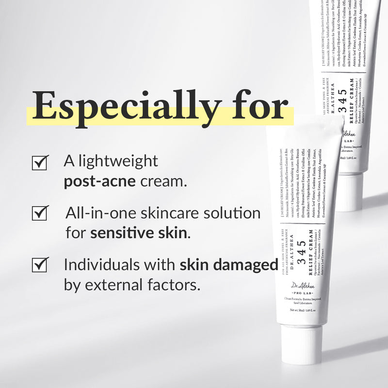 Dr. Althea 345 Relief Cream – Post-Acne Soothing & Hydrating Moisturizer (50ml