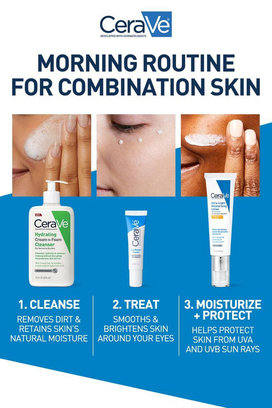 CeraVe Morning routine for combination skin