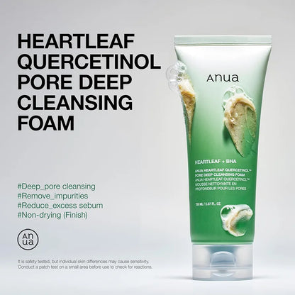 ANUA Heartleaf Quercetinol Pore Deep Cleansing Foam (150ml)