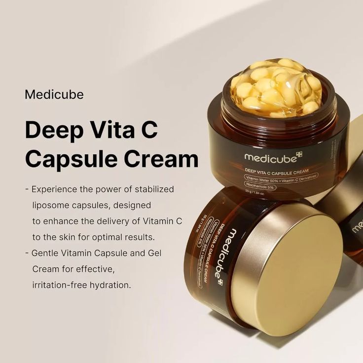 Medicube Vitamin C & Pink PDRN Deep Capsule Cream – Brightening & Firming Skincare Powerhouse