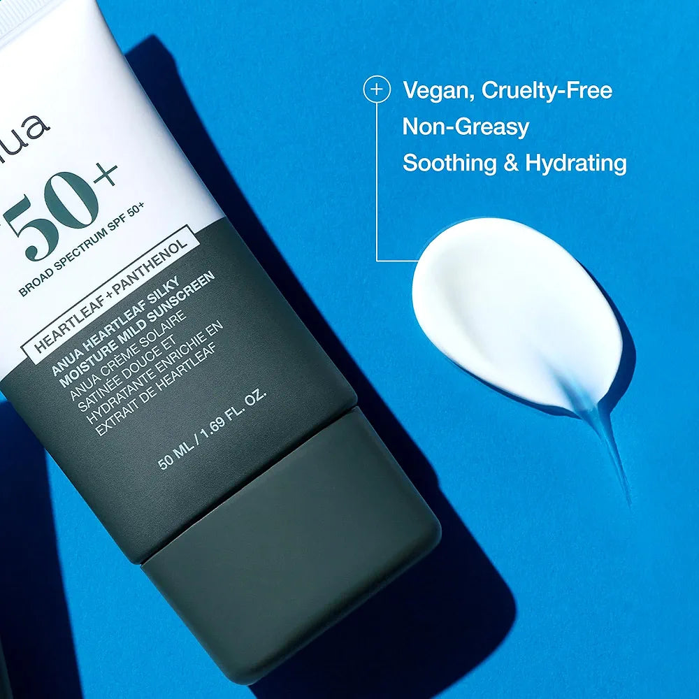 Anua Heartleaf Silky Moisture Sun Cream SPF 50, 50 ml