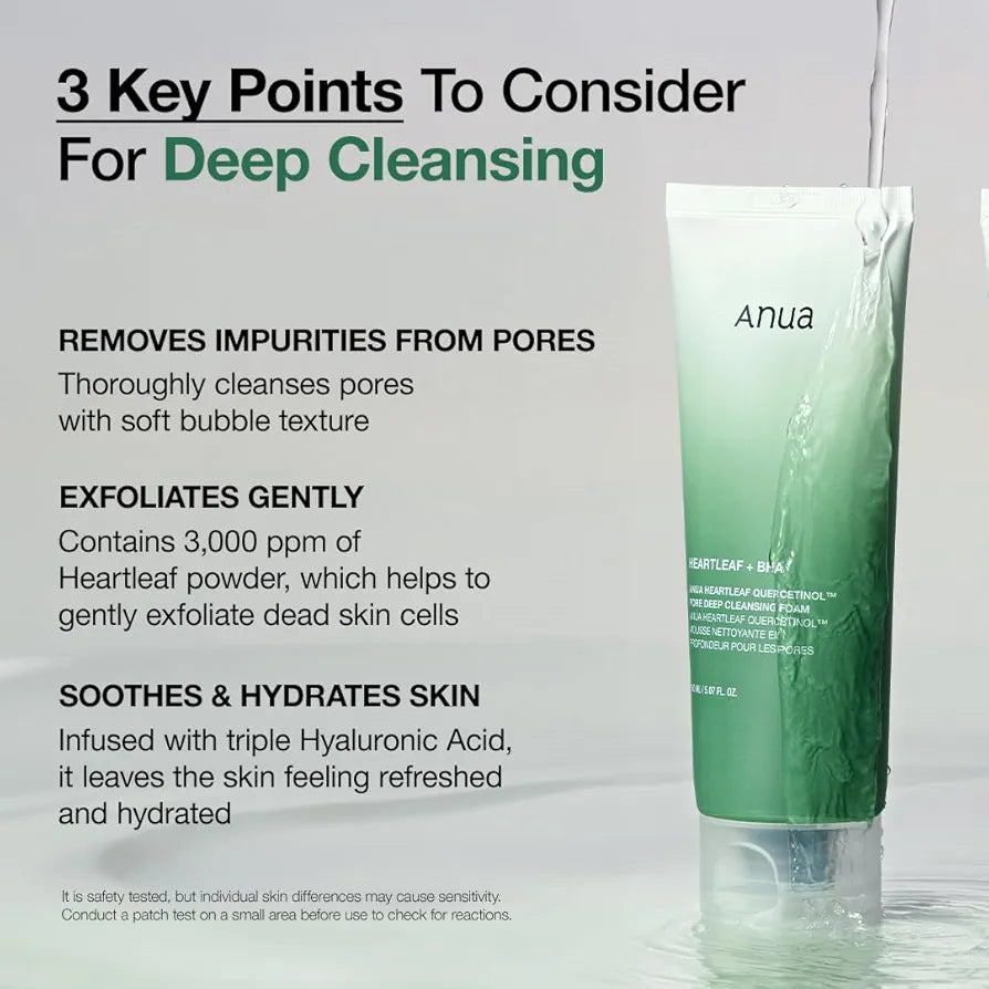 ANUA Heartleaf Quercetinol Pore Deep Cleansing Foam (150ml)