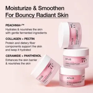 Anua Peach Niacinamide Cream, Face Moisturizer for Dry Skin with Vitamin B12, Collagen,  (50ml)