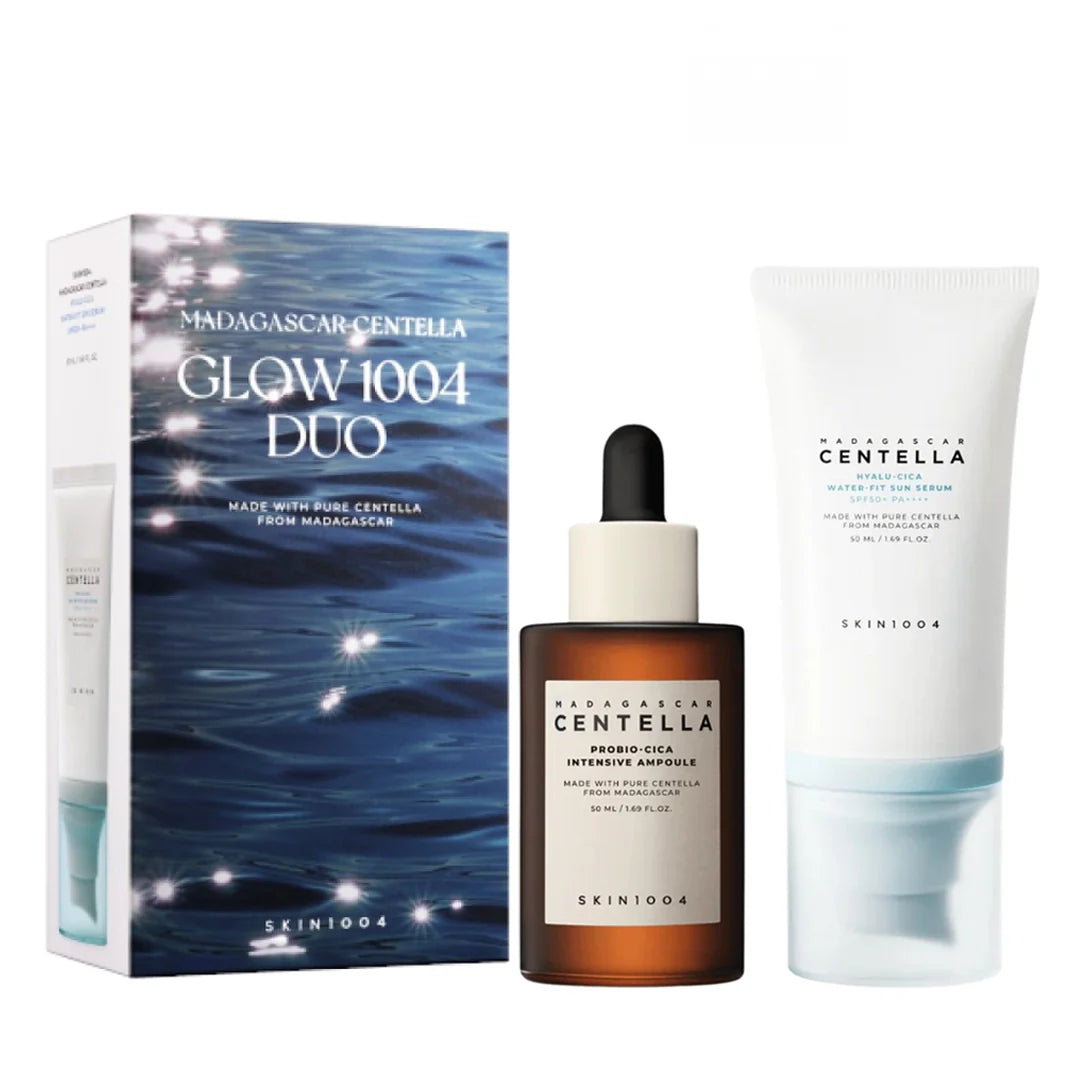 SKIN1004 Madagascar Centella Glow 1004 Duo (Probio-Cica Intensive Ampoule + Hyalu-Cica Water-Fit Sun Serum SPF50+ PA++++)