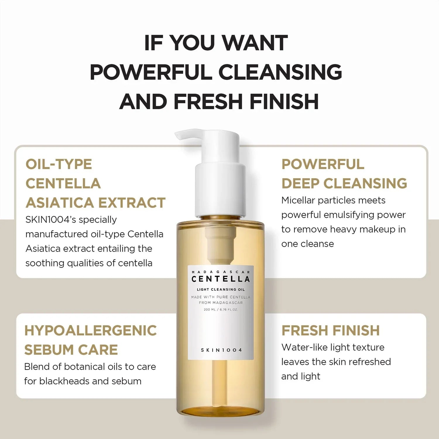 SKIN1004 Centella Light Cleansing Oil 200ml