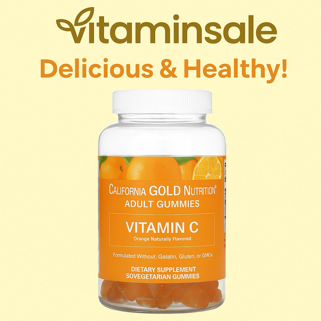 California GOLD Nutrition  Adult Gummies  Vitamin C  Orange Naturally Flavored  90 Vegetarian Gummies