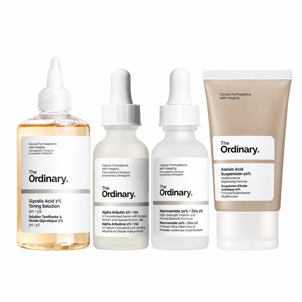 The Ordinary Melasma Set – Arbutin + Azelaic + Glycolic + Niacinamide