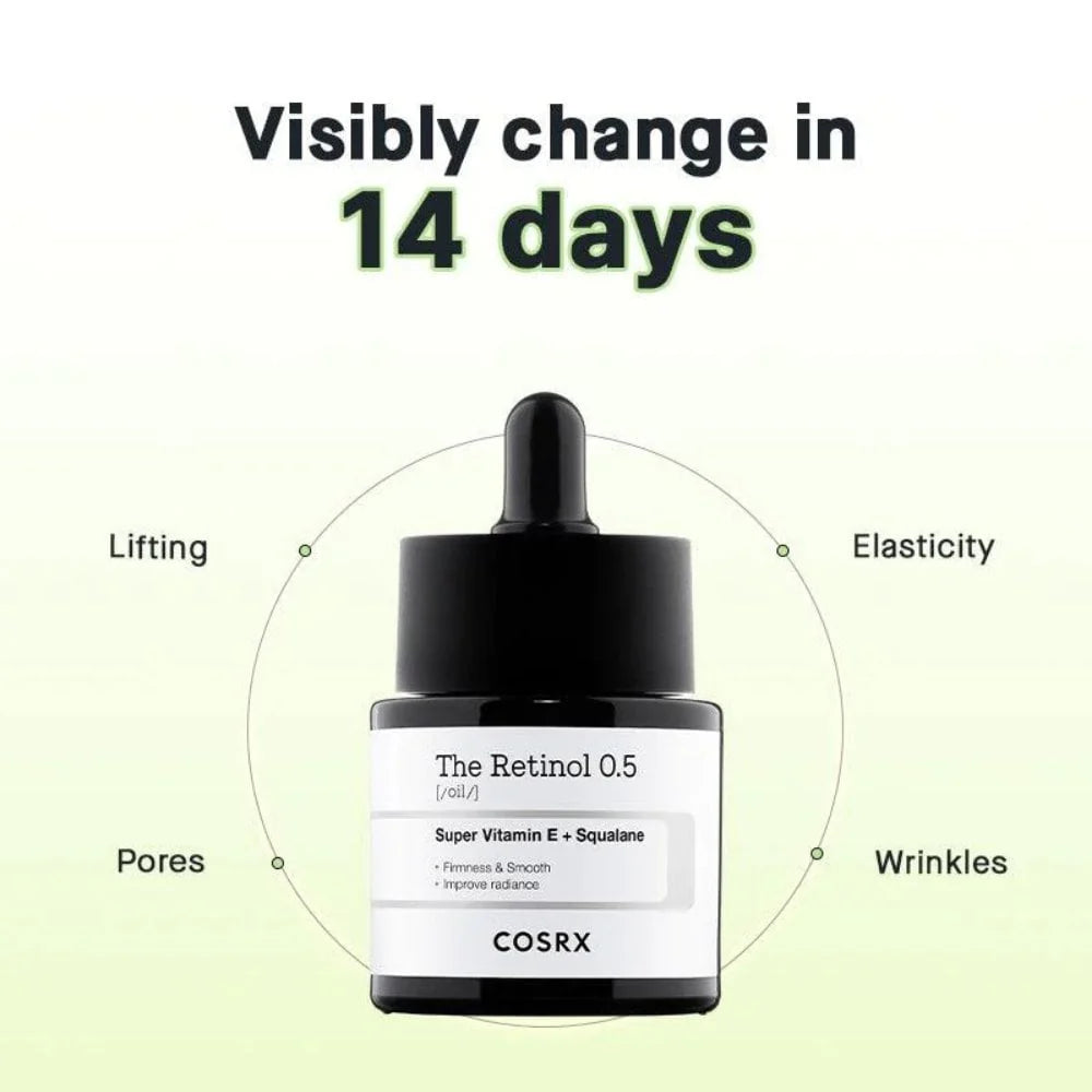 COSRX The Retinol 0.5 [Oil] Super Vitamin E + Squalane 20 m