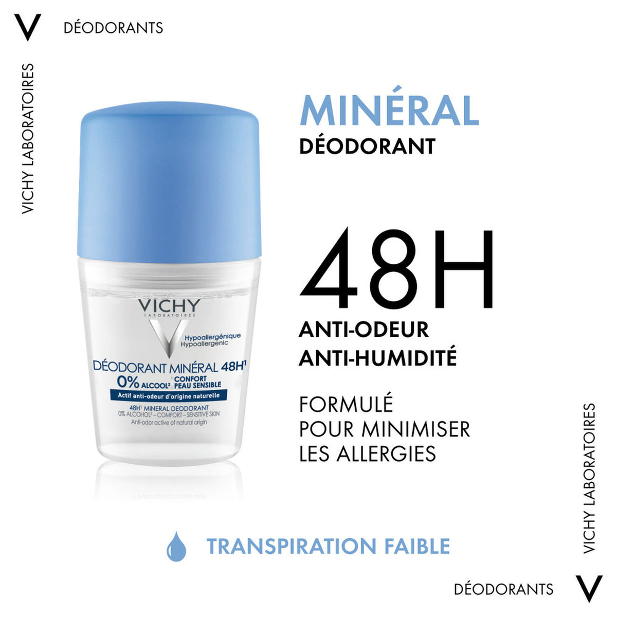 Vichy 48H Mineral Aluminum-Free Deodorant 50ml