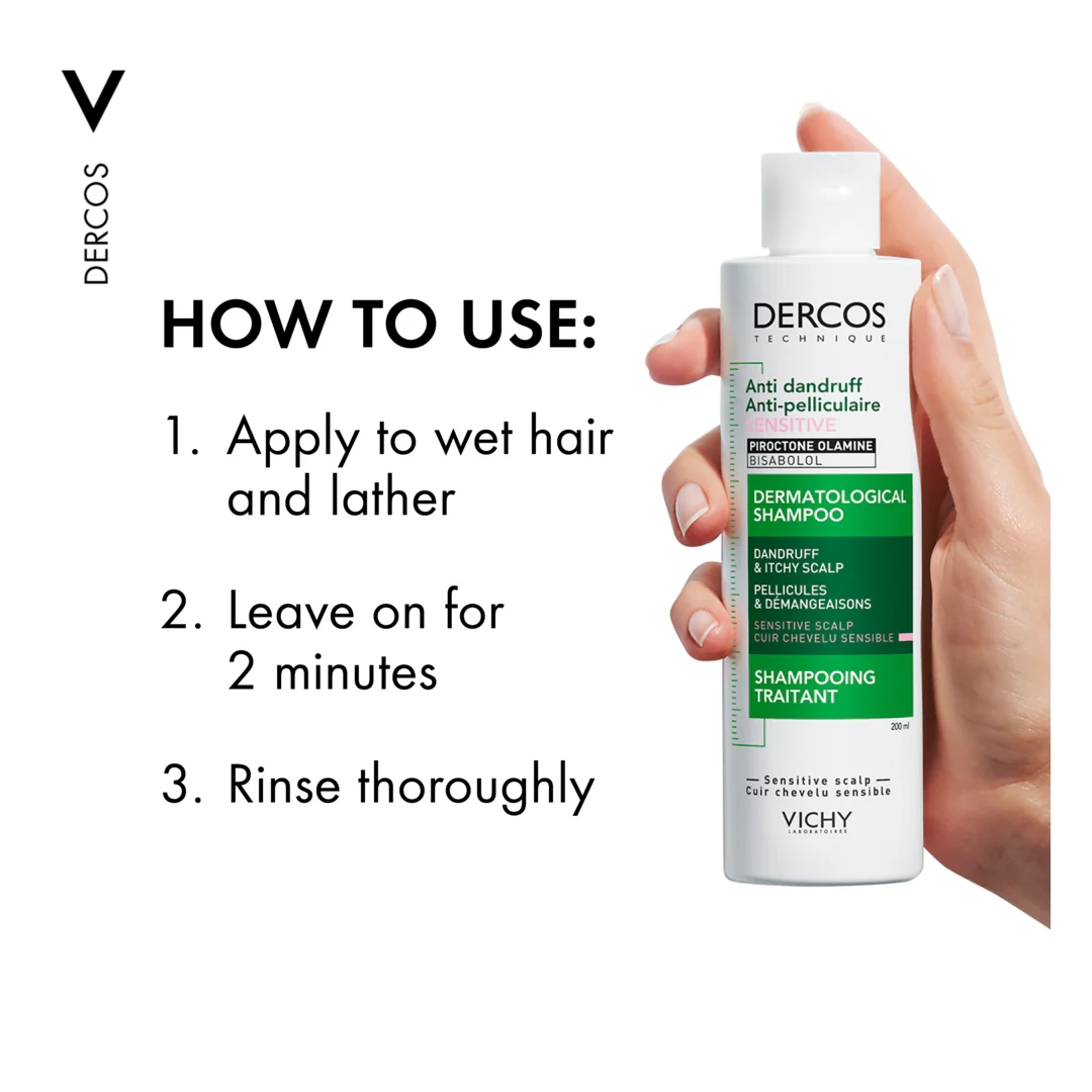 Vichy Dercos Anti Dandruff Shampoo for Sensitive Scalp 200ml